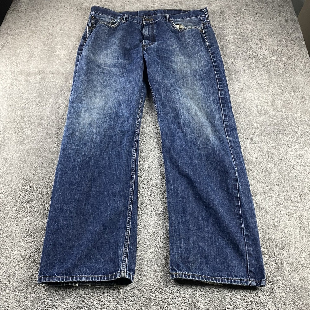Levis 569 Loose Straight Fit Jeans‎ Mens 38x32 Blue Medium Wash Mid Rise